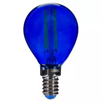 Синяя прозрачная лампочка LED E14 5W