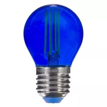 Синяя прозрачная лампочка LED E27 5W