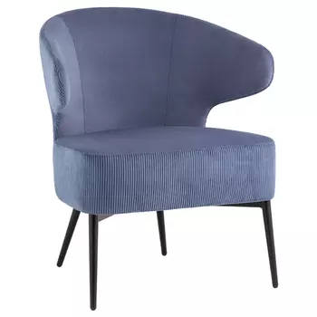 Современное мягкое кресло на металлических ножках Rakush Blue