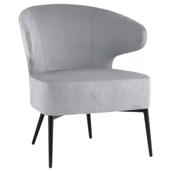 Современное мягкое кресло на металлических ножках Rakush Grey