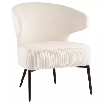 Современное мягкое кресло на металлических ножках Rakush Milk