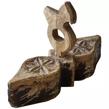 Старинная индийская шкатулка Antique Wooden Indian Box