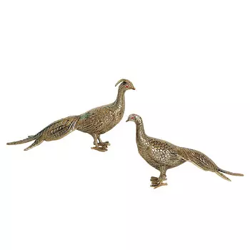 Статуэтка бронзовая пара Павлины Bronze Birds
