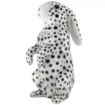 Статуэтка кролик Abhika Rabbit White Black