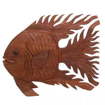 Статуэтка рыба из дерева суар Gold fish
