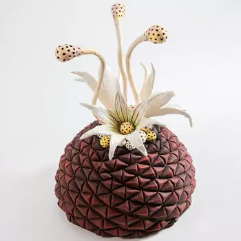 Статуэтка тропический фрукт Pandora Tropical Fruit Brown Red Creamy Flowers