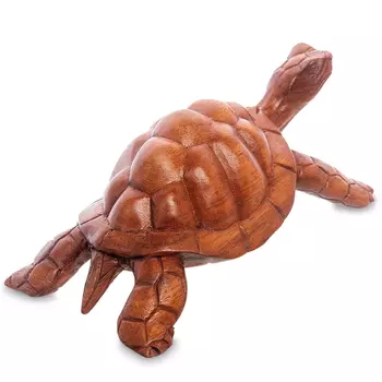 Статуэтка в виде черепахи деревянная Turtle world