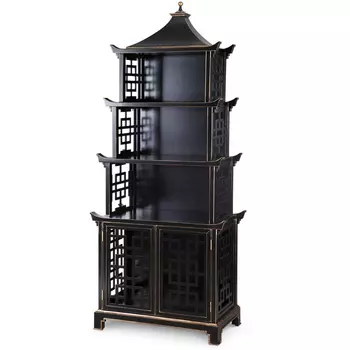Стеллаж Черная Пагода Bungalow 5 Pagoda Black Wood