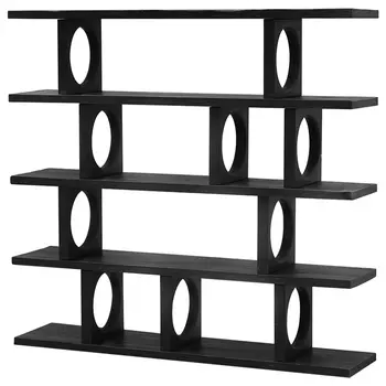 Стеллаж деревянный Noyer Wooden Black Rack