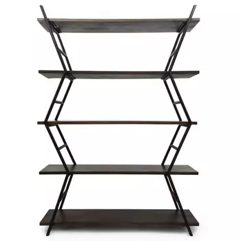 Стеллаж Industrial Zigzag Dark Wood