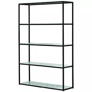 Стеллаж металлический со стеклянными полками Hebert Marble Glass Rack