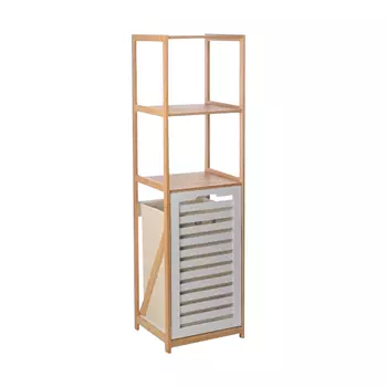 Стеллаж с корзиной Stockholm White & Beige