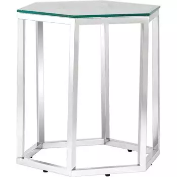 Стол приставной Geometry Silver шестигранный