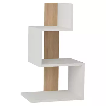Стол приставной трехъярусный белого цвета ROSIE SIDE TABLE WHITE OAK