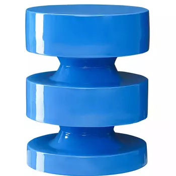 Столик приставной фигурный синий Curly Blue Table