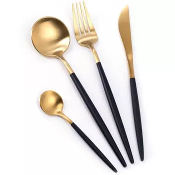 Столовые приборы Gold and Black