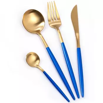 Столовые приборы Gold and Blue