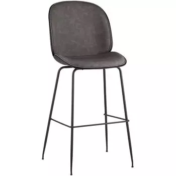 Стул Барный Винтажная Серая Экокожа Vendramin Bar Chair