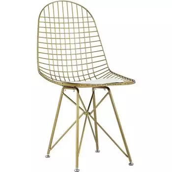 Стул Bertoia S Chair Золотой Металл