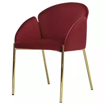 Стул бордовый на золотистых ножках Burgundy Chair