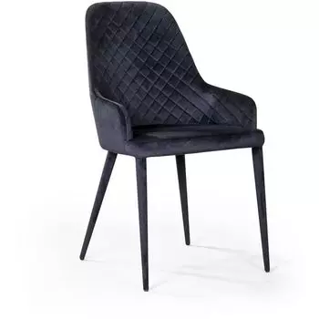 Стул Douglas Rhombus Chair Черный Велюр