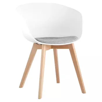 Стул из пластика с мягким сиденьем Eames