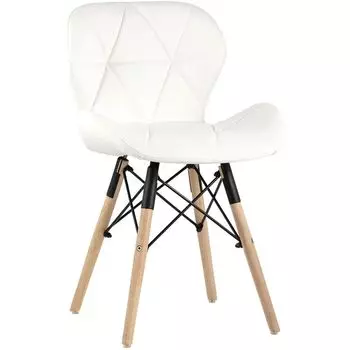 Стул Jeroen Chair Белая Экокожа