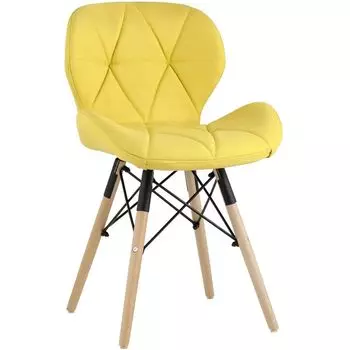 Стул Jeroen Chair Рогожка Желтый Цвет