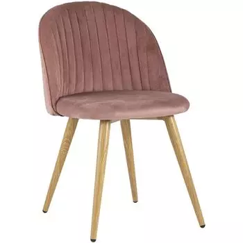 Стул Miruna Chair Пыльно-Розовый Велюр