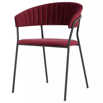 Стул мягкий с бархатистой велюровой спинкой и сиденьем Wine Chair