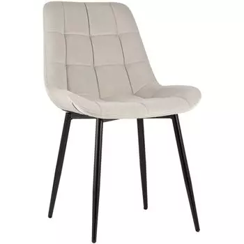 Стул NANCY Chair Молочный Цвет Черные Ножки