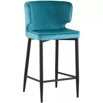 Стул Полубарный Chair посадка 65 см Бирюзовый Велюр