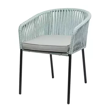 Стул с декором в виде плетеных лент на спинке и подлокотниках Semicircular Chair Decorated with Ribbons
