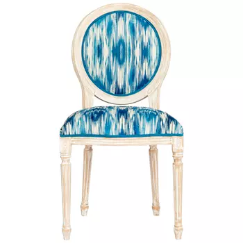 Стул с голубым узором Ikat Pattern