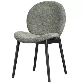 Стул с круглой мягкой спинкой и сиденьем из буклированной ткани Comfortable Fit