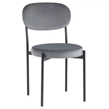 Стул с круглым сиденьем на металлическом основании ALFIE CHAIR Grey