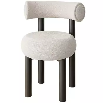 Стул с обивкой букле Pierres Grey Boucle Chair