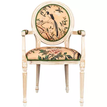 Стул с подлокотниками Beige and Green Chinoiserie Chair