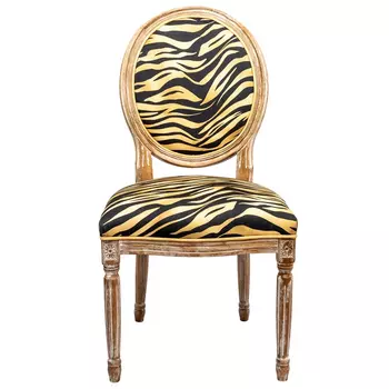 Стул с принтом Зебра Wild animals Black