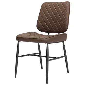 Стул с темно-коричневой обивкой из экокожи Benderson