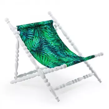 Стул Seletti Heritage Foldable Deckchair Leave white