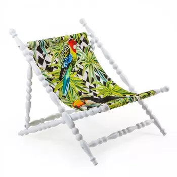 Стул Seletti Heritage Foldable Deckchair Parrots white