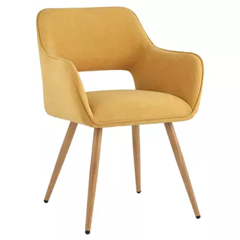 Стул в рогожке желтого цвета NEASAN STOOL