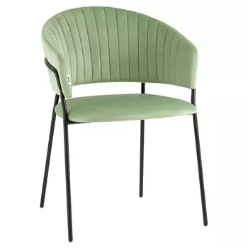 Стул в велюре фисташкового цвета Horizon