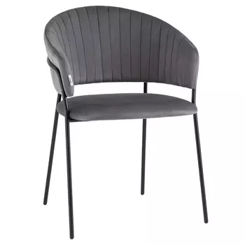 Стул в велюре серого цвета Horizon