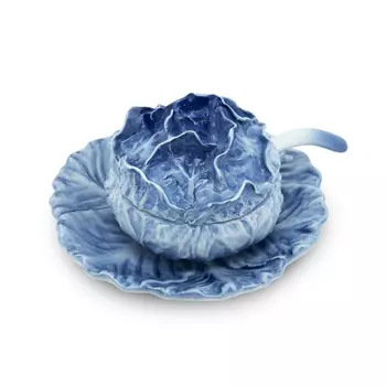 Супница SOUP BOWL CABBAGE SMALL W/PLATE D13 Blue