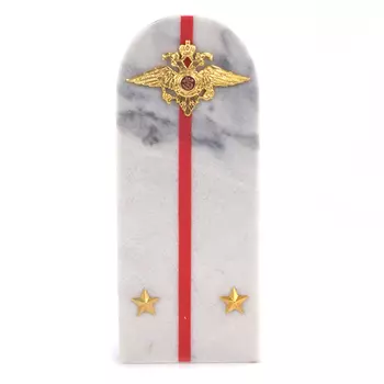 Сувенир Погон МВД из натурального камня мрамор Souvenir Epaulets