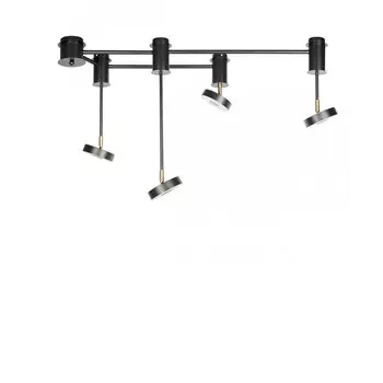 Светильник потолочный Flexible soffits черный 4 плафона