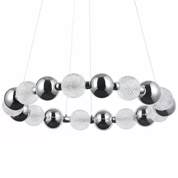 Светодиодная кольцевая люстра Crystal Globule Chrome Chandelier