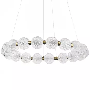 Светодиодная кольцевая люстра с круглыми плафонами Crystal Globule Chandelier